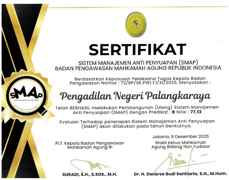 Piagam Smap predikat B